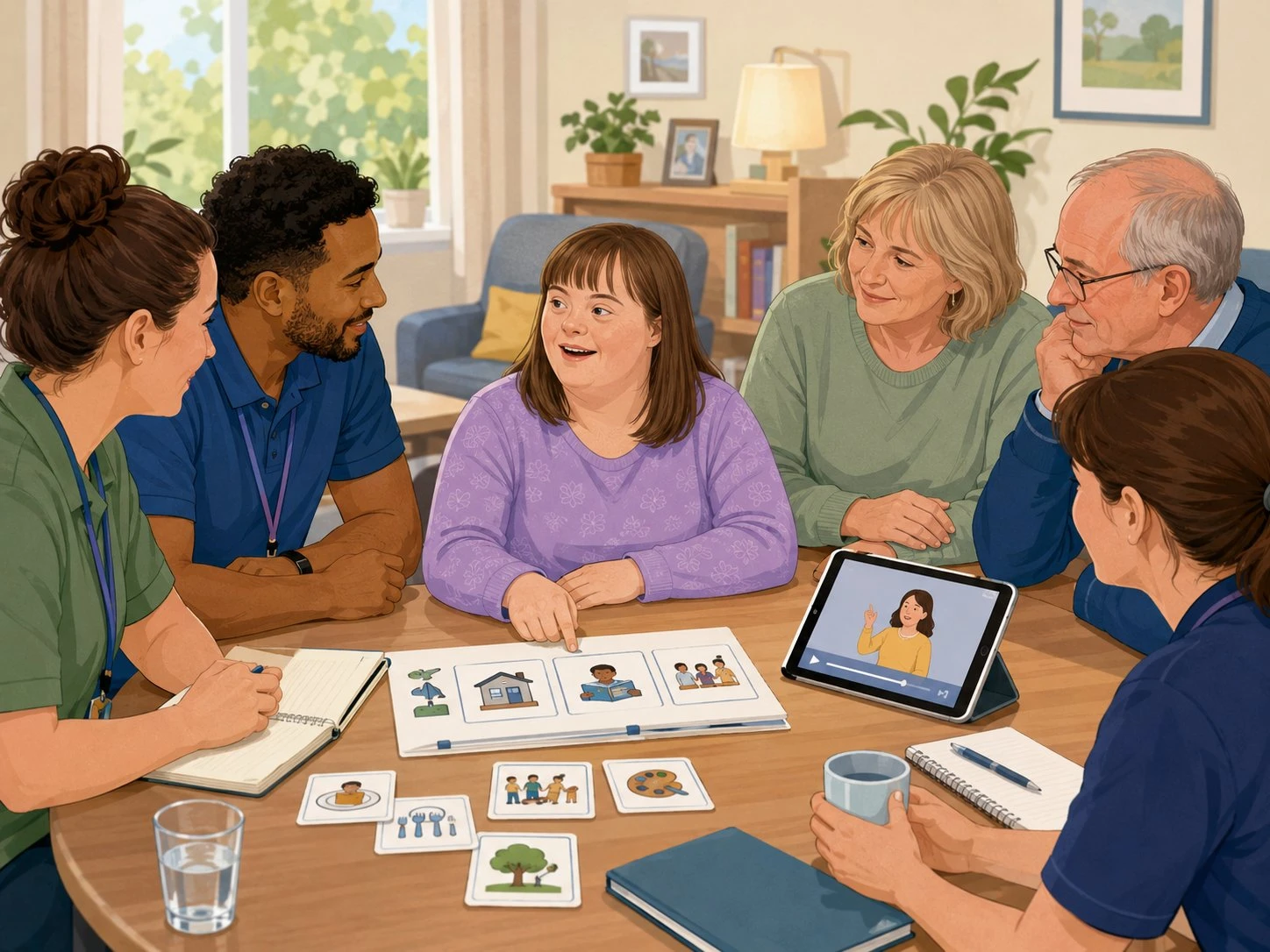 An accessible care planning meeting using easy-read information with a person with a learning disability
